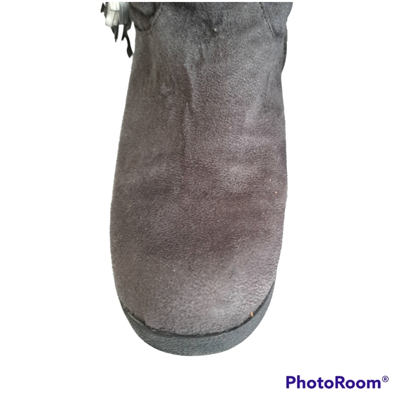 Justice Fringe Wedge Boots, gray, Womens Sz 6 US, RN # 107931 - Picture 5 of 10